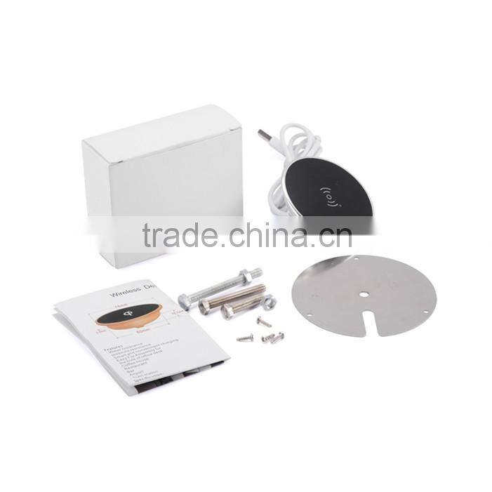 Hot sale Dimension 60mm desktop wireless charger best suit for most coffee/restaurant/hotel/computer table