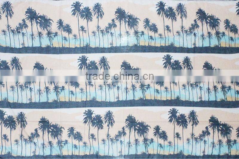 coco tree printing spring and summer poly scarves