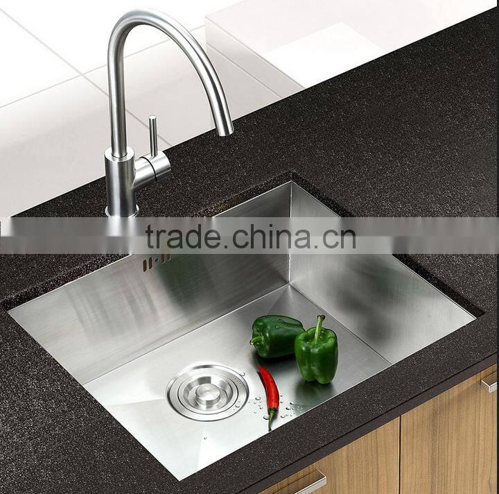 Undermount single handmade stainless steel single kitchen sink