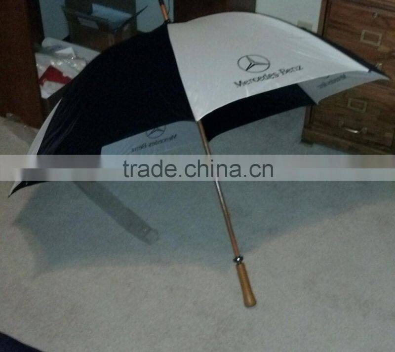 30" wooden shaft stick leading factory cheap golf gifts umbrella