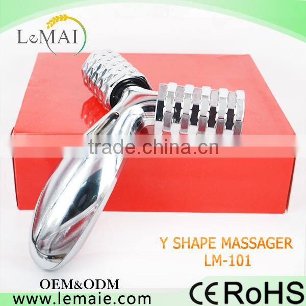 Handheld derma roller 3d Y shape body massager with solar funtion