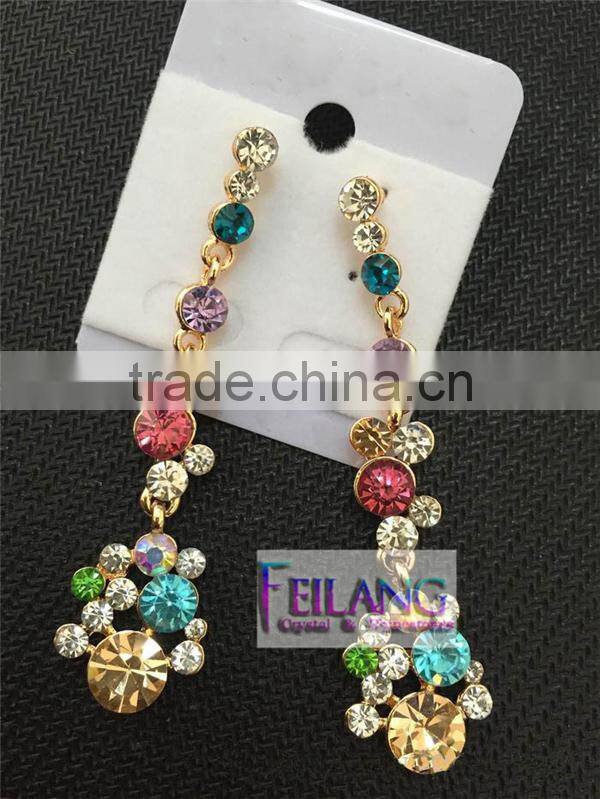 Wholesales Retro Diamond Earring Long Earrings Drop Earrings