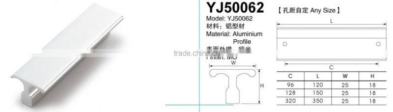 Aluminium profile handle, cabinet handle, furniture hardware for hot sales