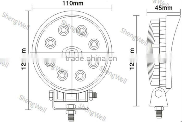 ShengWell Auto 24W Round 4" Epistar Flood/Spot/Combo factory directly 24w LED work light