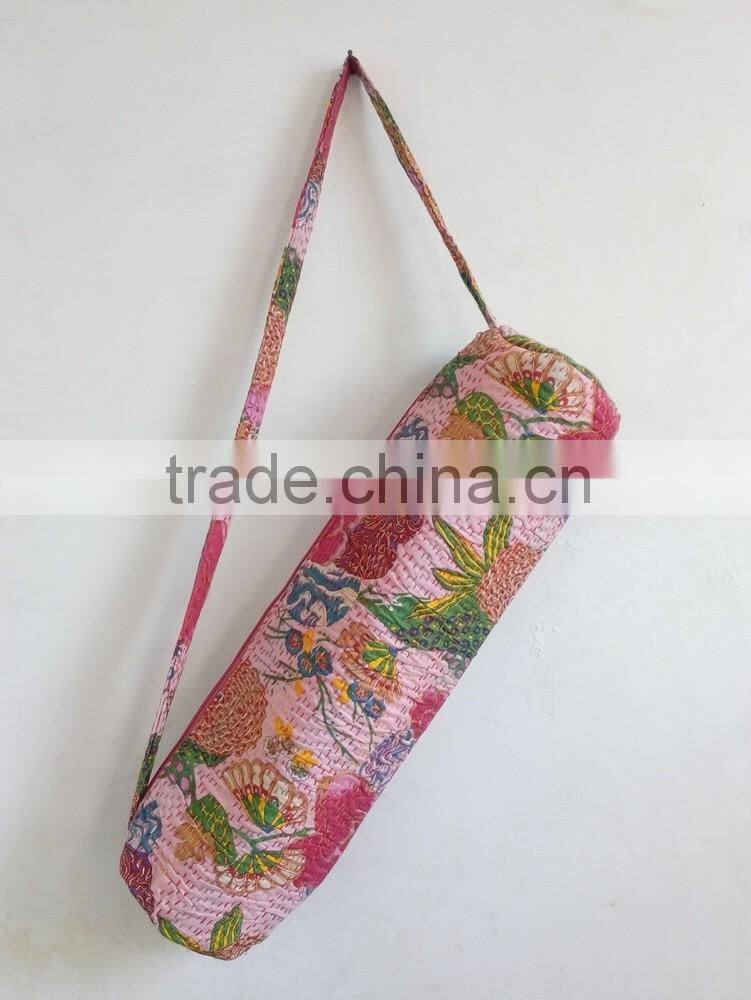 Yoga Tote Bag Yoga Mat Bag Yoga Bag Hippie Cross Body Bag Kantha Bag Unisex Bag Satchel Shoulder Bag Traditional Yoga Bag