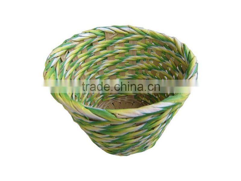 Wholesale green cornhusk storage basket