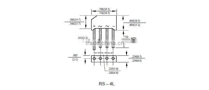 Original Bridge Rectifier KBL401 50V 4A in Stock