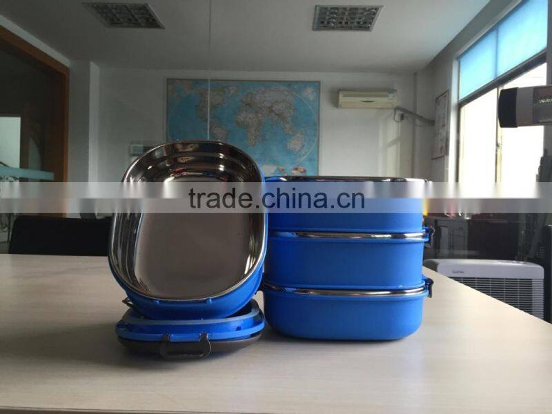 LUNCH BOX one layer stainless steel warm stock save place easy to carry