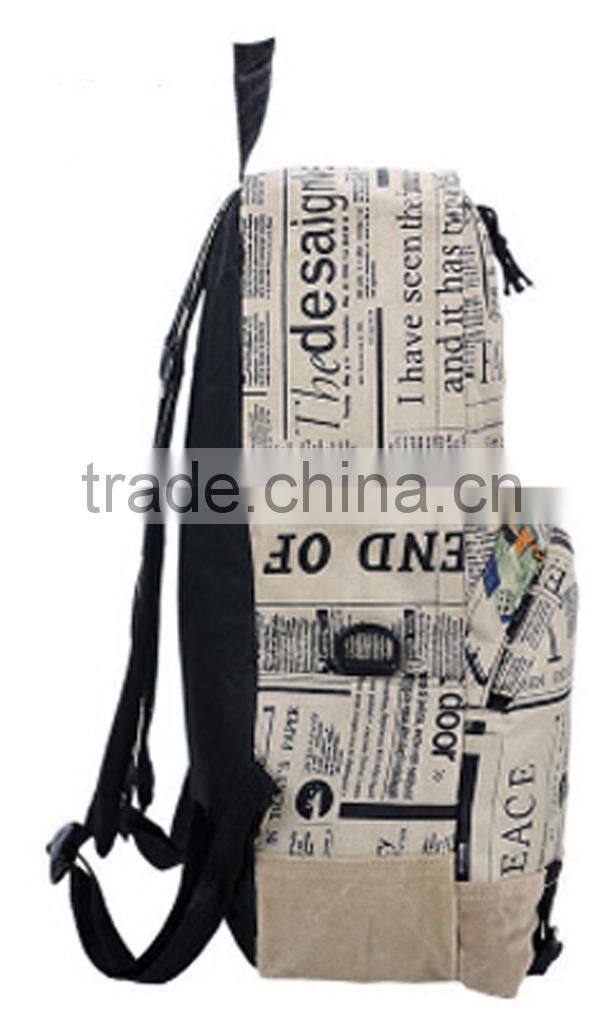 China factory designer unisex pu backpack fashion printing magazine backpack school bags