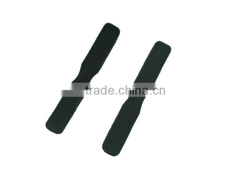PVC injection on adhesive hook and loop for zipper puller