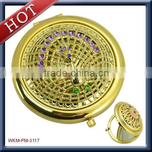cute and fashion thin metal makeup mirror