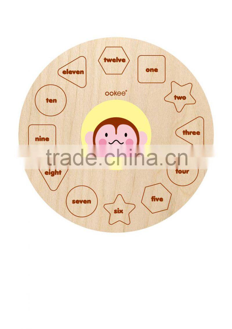 3d clock puzzle model,wooden animal new product ideas 2014 py0028