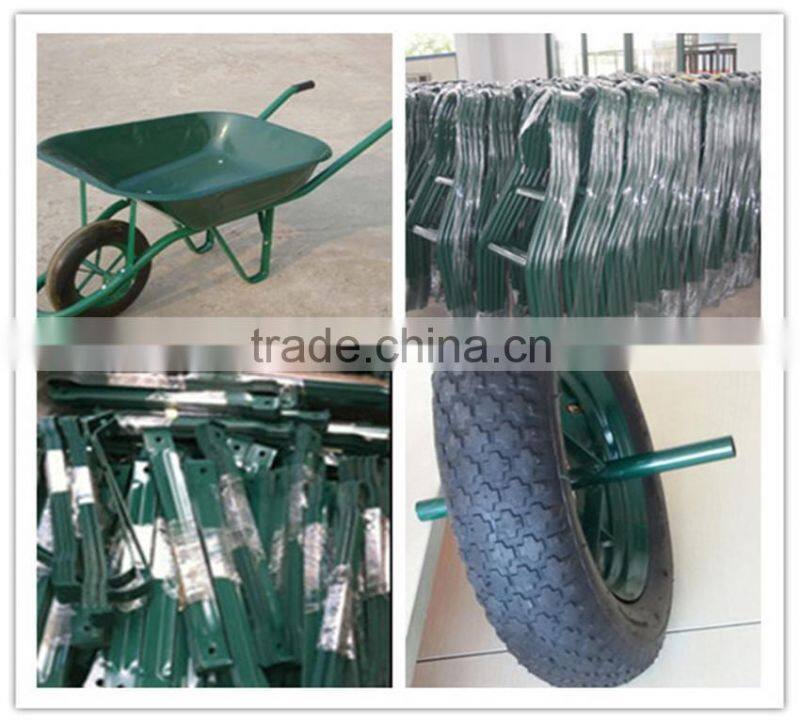 Dubai, France market hot selling construction garden wheelbarrow WB6400, 65L capacity buiding small hand tools