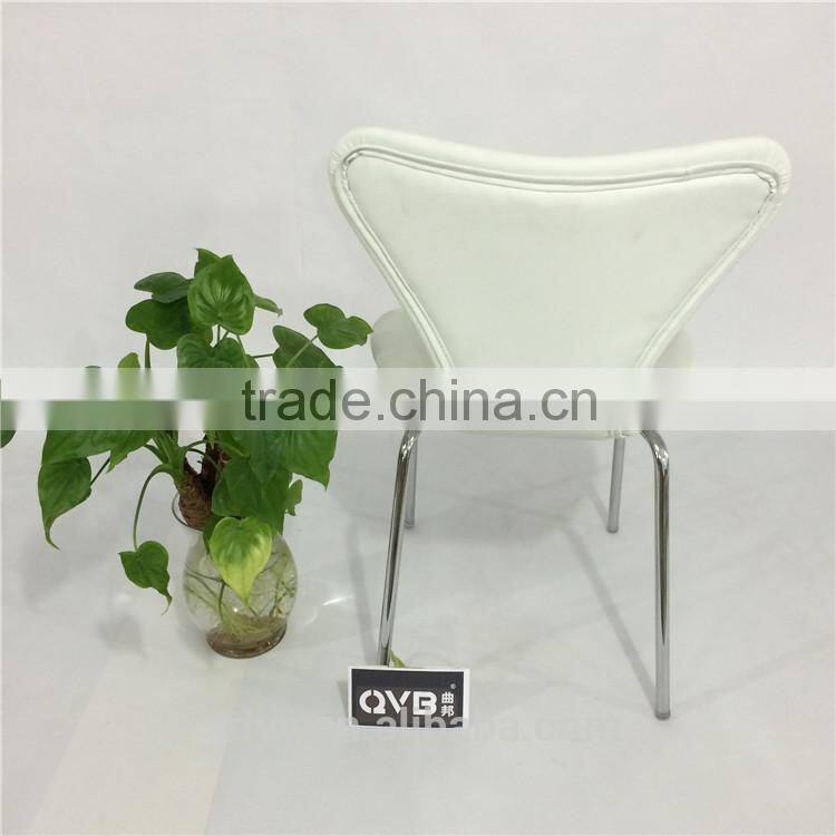 TDC-173-P3 QVB JIANDE TONGDA BENTWOOD PLYWOOD CHAIR PU SEATING stackable METAL CHROME PLATED DINING CHAIR