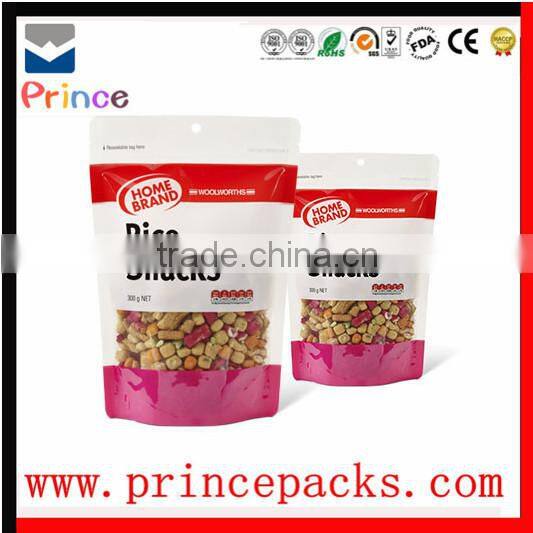 plastic bag zipper / stand up zipper bag for nuts / plastic zipper pouch for food