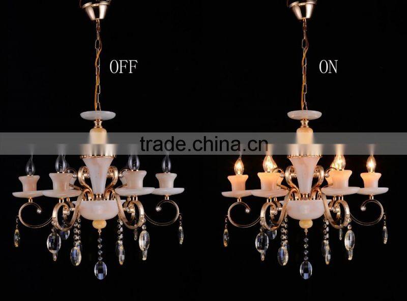 Antique Popular Best Selling Crystal Candle Chandelier with 6 Lights