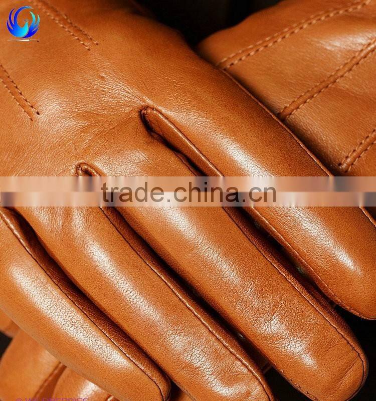 Fashion ladies goatskin tight leather gloves women