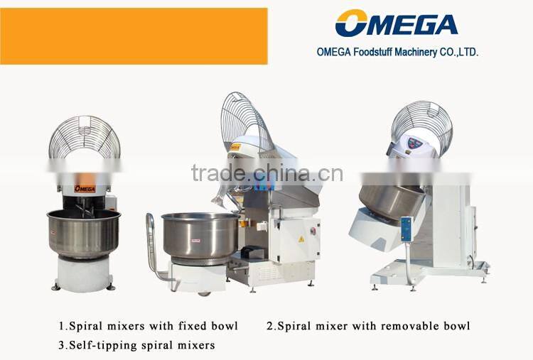 Omega commercial stainless steel spiral mixer with fixed bowl/biscuit dough mixer