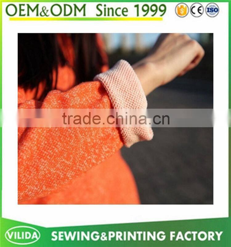 Latest Fashion Casual Loose Long Sleeve 100% Cotton Blank T-shirt Dress