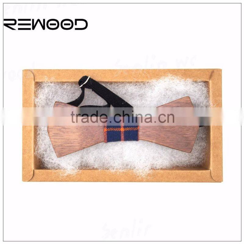 Fashionable most popular china customized wooden bow tie box