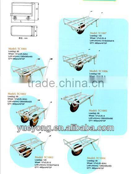 Japanese market Aluminum wheelbarrow,garden tool wagon for Japan