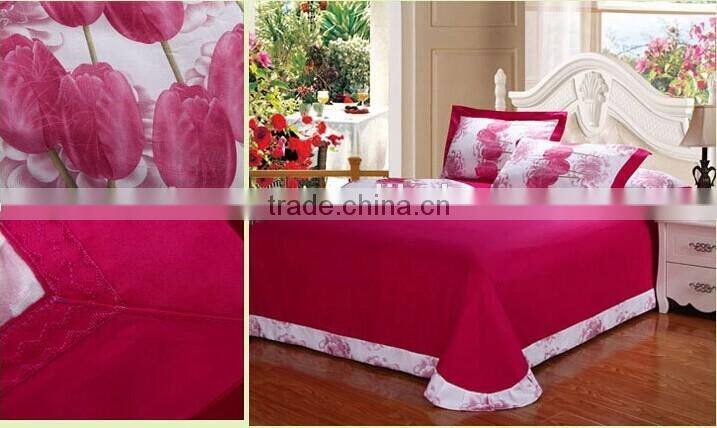 100% satin jacquard princess Bedding set 60s*60s pink luxury style high quality duvet cover set