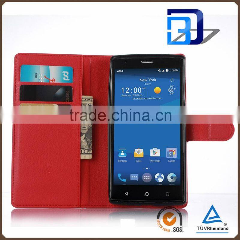 New products 2016 innovation product Stand Wallet Lychee Leather cover for ZTE Zmax 2 Z958 Z955L case mobile accessories