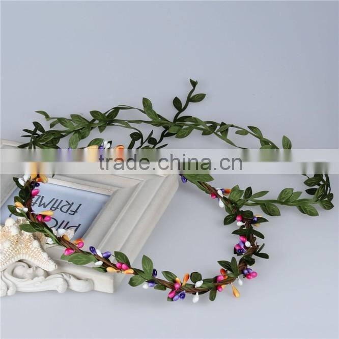Wedding artificial Flower hair wreath.summer beach gift hair jewelry accessory