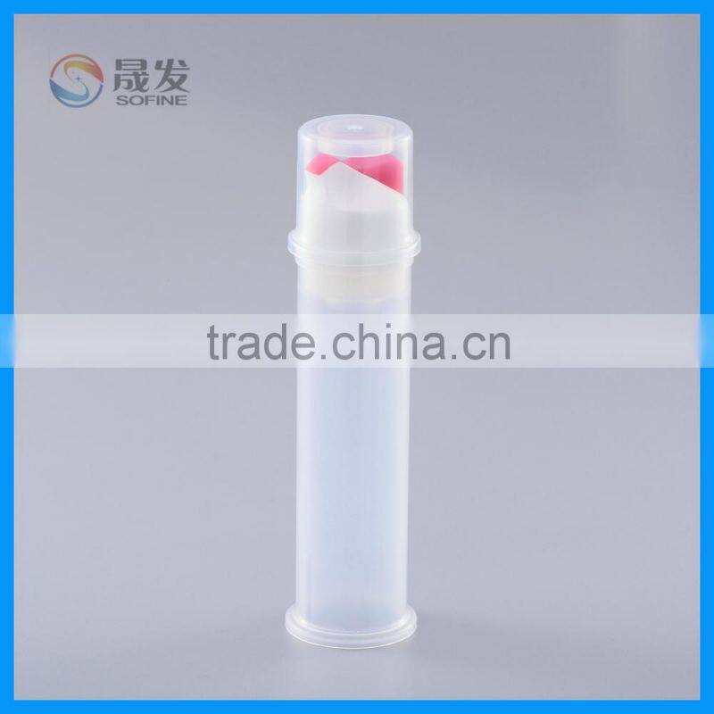 Shantou factory price 120ml empty plastic airless pump toothpaste bottle