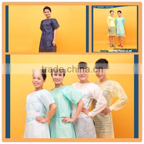2014 cheap disposable nonwoven c pvc apron