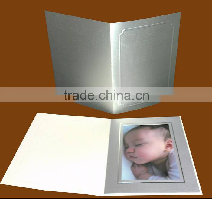blue paper photo frame business card inviting card