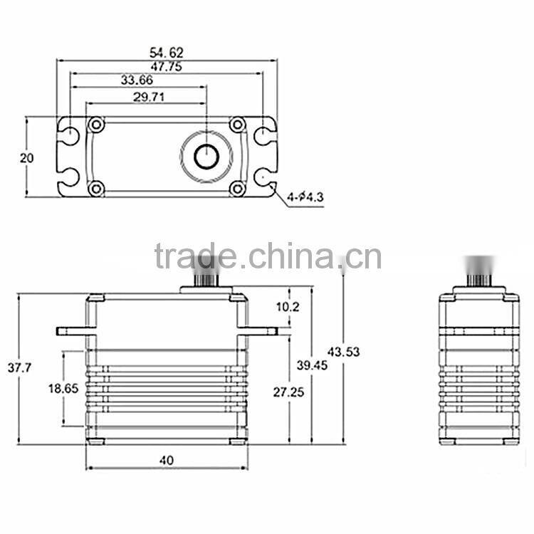 Fashion Digital high voltage servos/35kg high torque servo/Brushless motor servo HBL835
