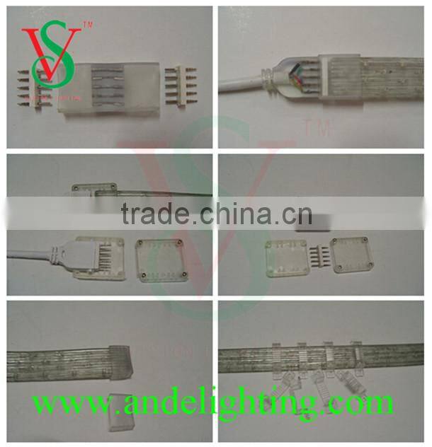 New arrival flat 5 wires led rope light outdoor lighting