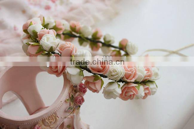 EVA PE Rose Flower Head Wreath Garland For Wedding Prom Party And Christmas Decoration