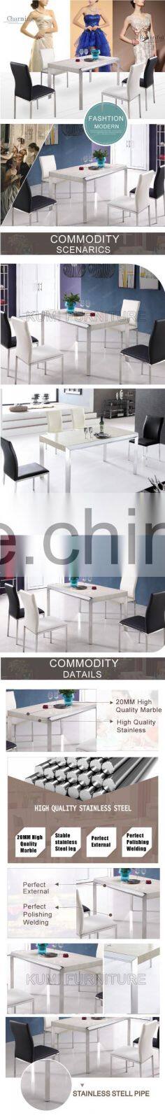 Metal marble glass dining table base with furniture design