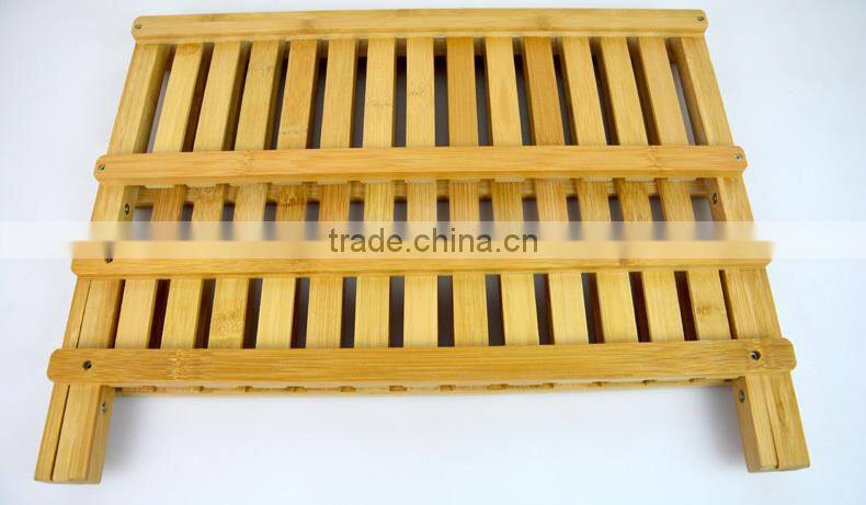 BH006 Foldable Bamboo Dish Rack, Bamboo Kitchenwares Rack
