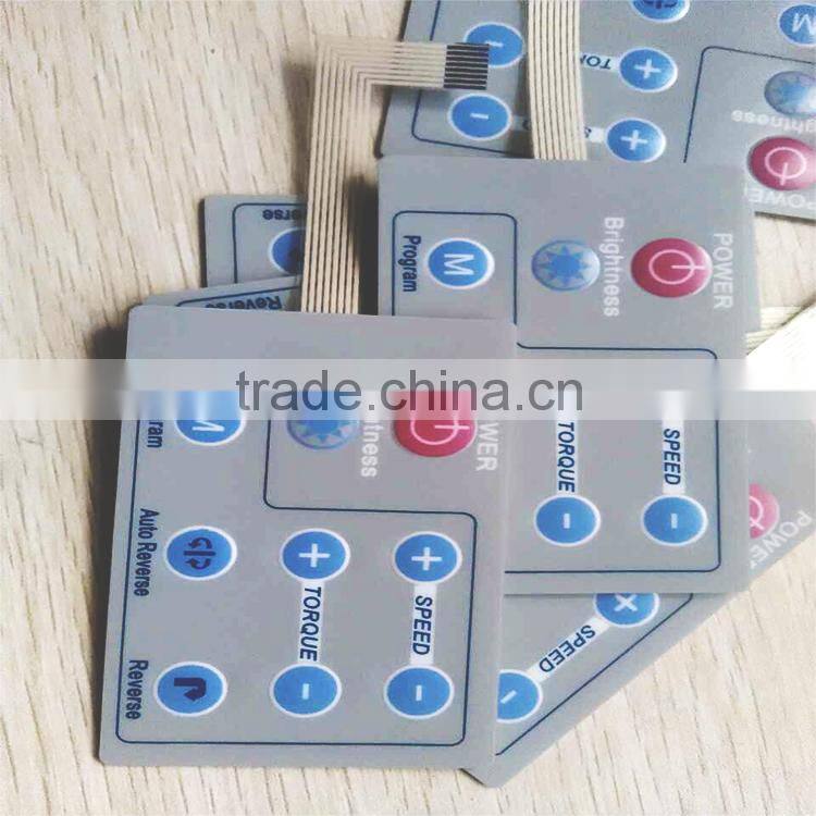 one button membrane switch with PET circuit zip