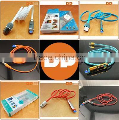 Micro usb cable for power bank and mobile charging flat usb cable for iphone 6
