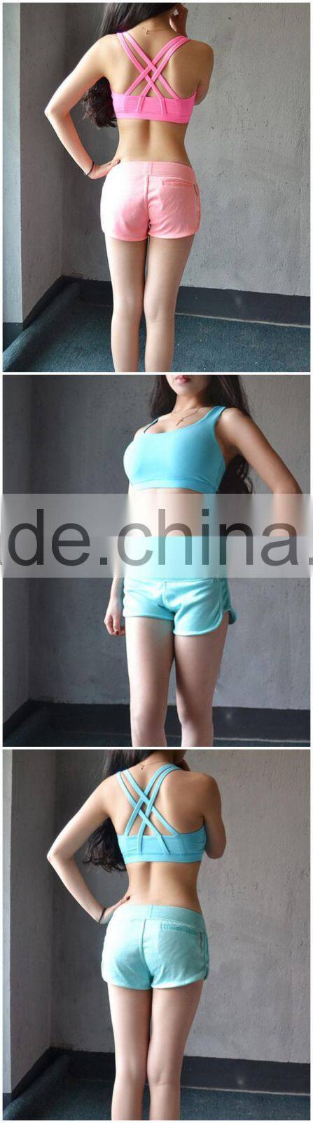 Women Sport Bra Beautiful Back Cross Professional Sport Bra Running Sport Bra Moisture Absorption the bra breathable