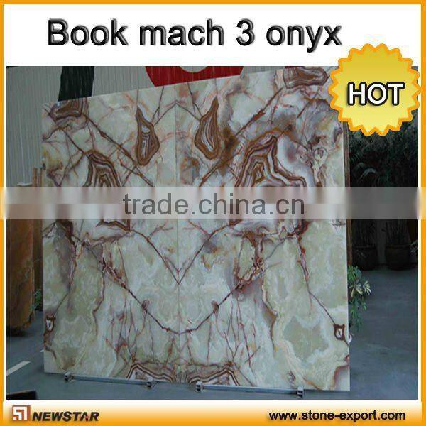 Natural White Onyx slab, tile, top