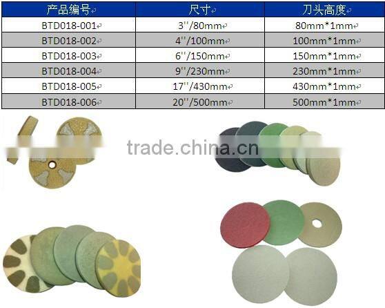 Polishing pads with diamond