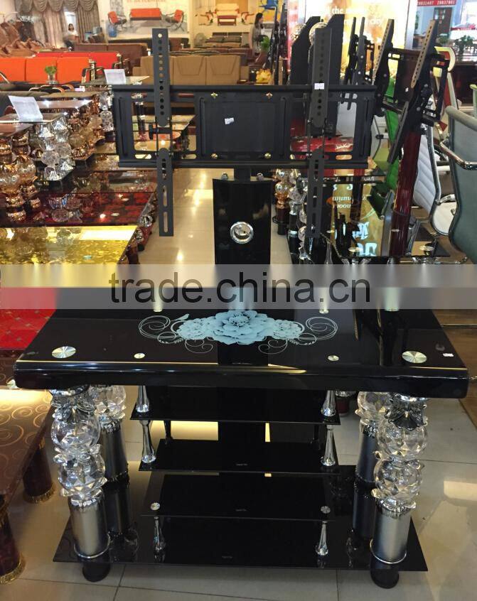 living room cheap modern crystal tv stand, metal tv stand