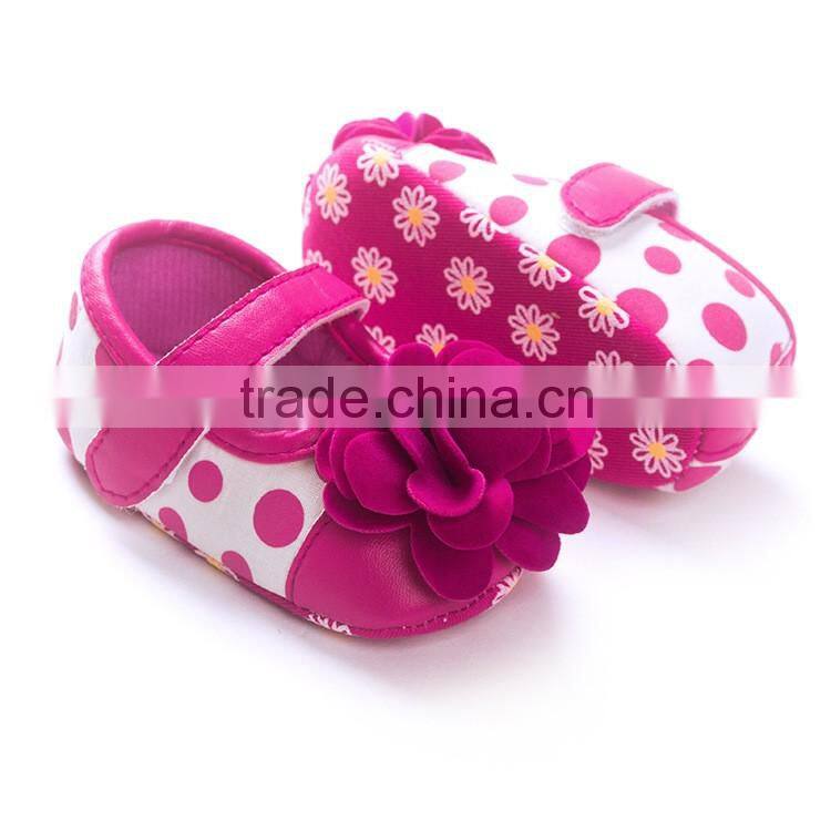hot sale high quality beautiful flower baby girl dress baby shoes