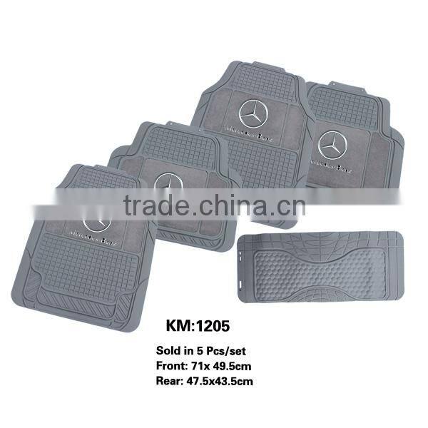 new pvc with carpet material car mat