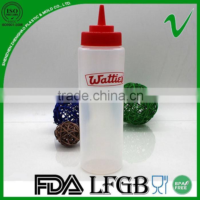 refillable hot sale 1L plastic squeeze bottle with silk-screen printing