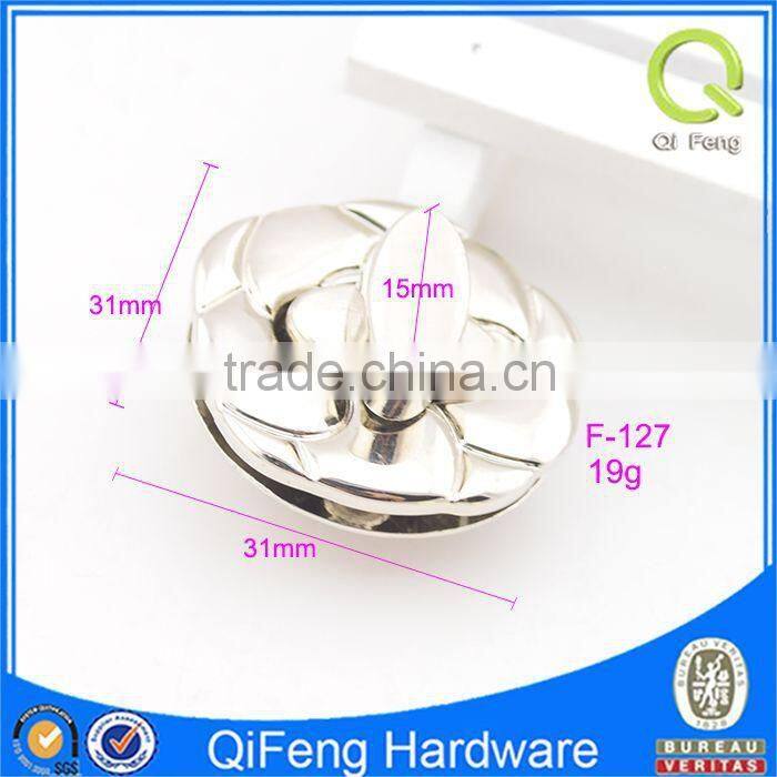 F-127 decorative metal diamond lock ,delicate round shape samll turn lock