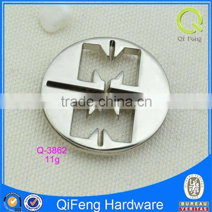 Q-2862 custom book bag with logo metal private label round shape