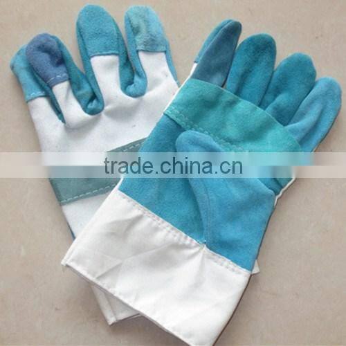 AB grade long welding gloves leather working gloves