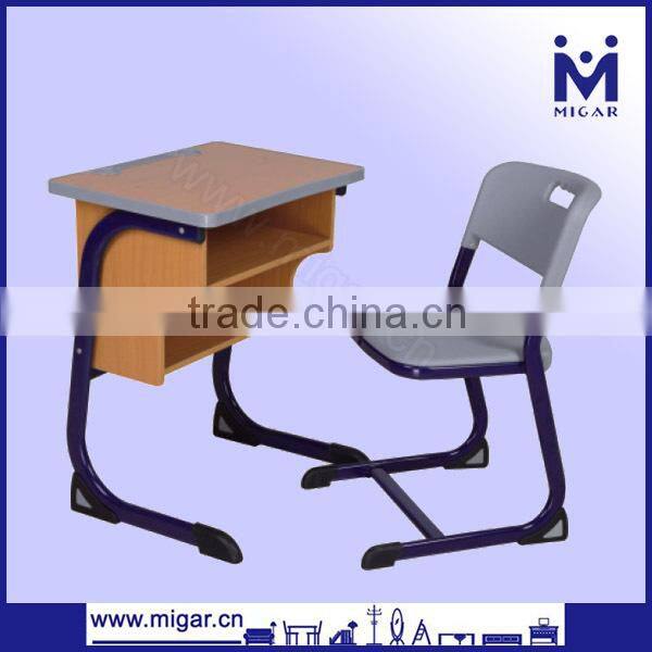 High quality Melamine comfortable standard middle school single desk and chair set MG-0235