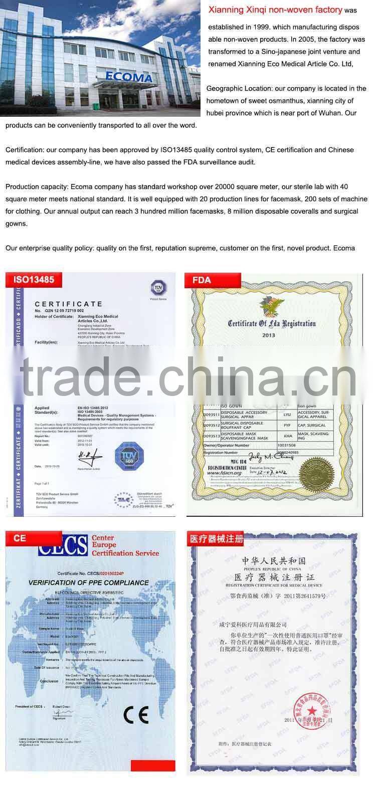 2016 ECOMA colorful anti-fog 3-D face mask, polypropylene isolation mask